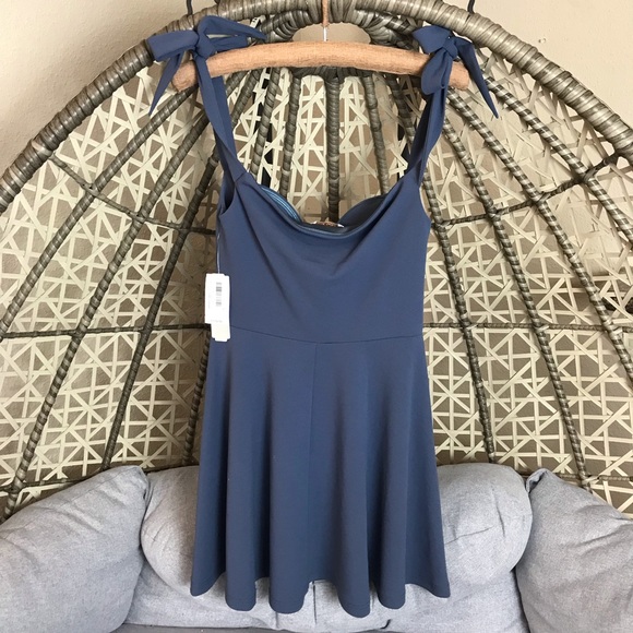 GB A Line Deep V Cut Mini Dress - Picture 6 of 8